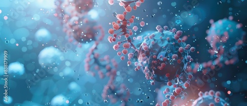A hightech illustration depicts the futuristic capabilities of a new mRNA vaccine platform, designed for rapid development © JK_kyoto