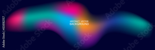 Abstract Colorful Gradient Background with Defocused bright Gradient, Spots and highlight. North Lights. Stylized Galaxy and Polar Lights.