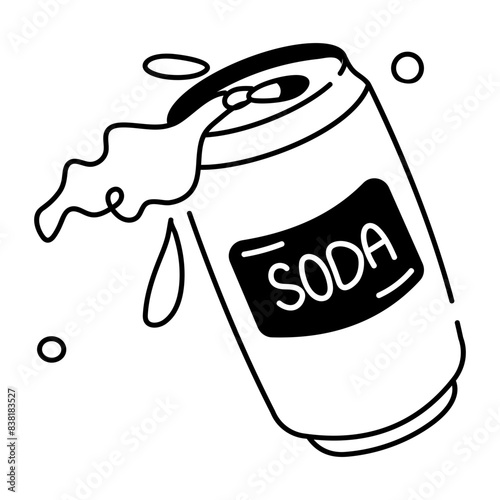 Grab this soda can doodle icon 