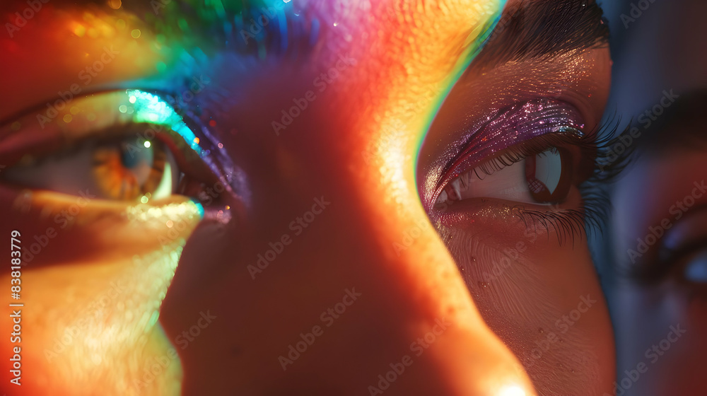 closeup hyper realistic LGBTQ, love and support closeup hyper realistic LGBTQ, love and support