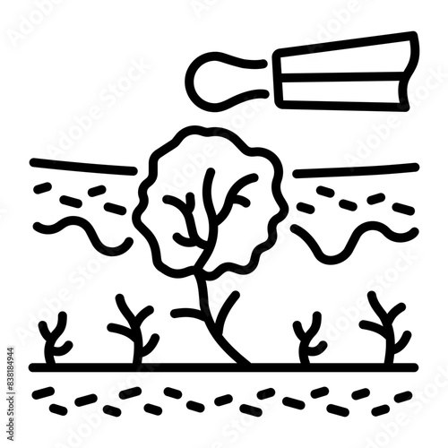 An outline icon showing mole surgery 