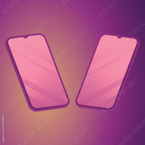 illustration of a set of labels with ribbons