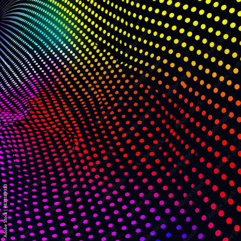 A colorful, swirling pattern of dots in various shades of red, blue, green A colorful, swirling pattern of dots in various shades of red, blue, green