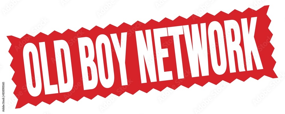 OLD BOY NETWORK text written on red stamp sign. OLD BOY NETWORK text written on red stamp sign.