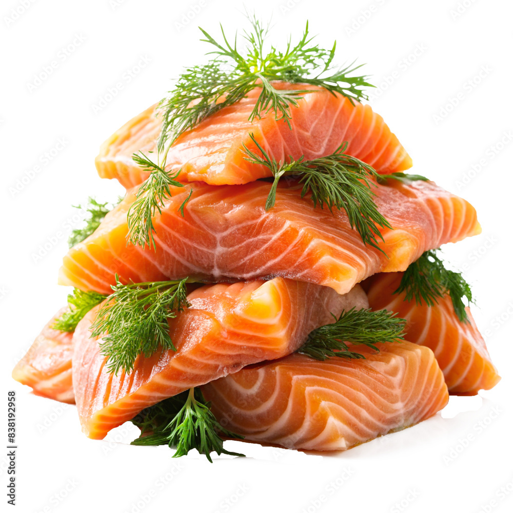 Fresh Salmon Fillet with Herbs, Dill, and Lemon Fresh Salmon Fillet with Herbs, Dill, and Lemon