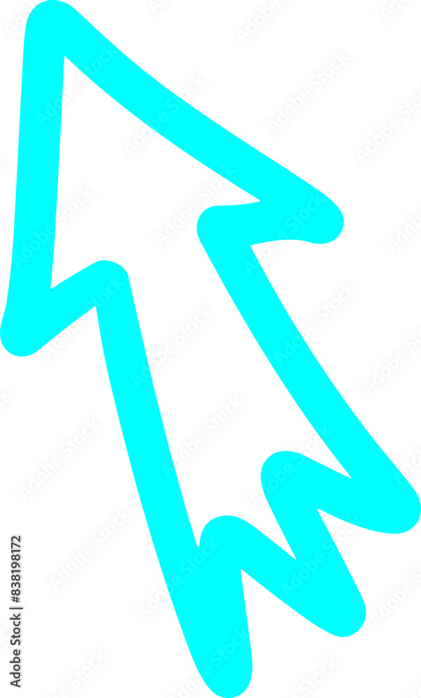 Handmade doodle arrow blue Handmade doodle arrow blue