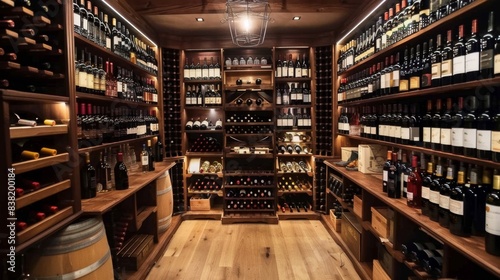 Luxurious Home Wine Cellar with Advanced Temperature-Controlled Storage