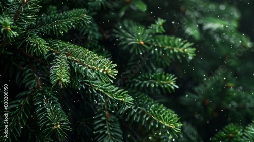 Christmas fir tree branches Background