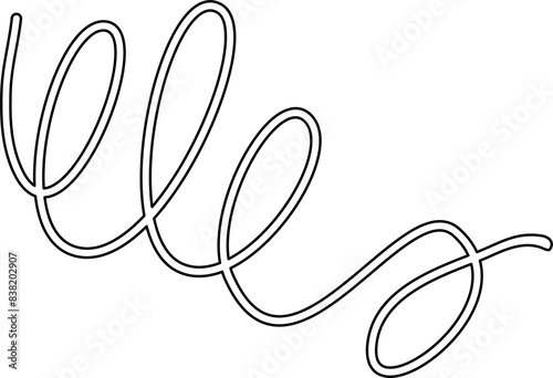 Spiral line doodle style. Element for design