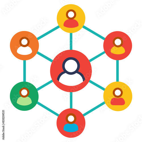 A network helps form connections among a collection of people