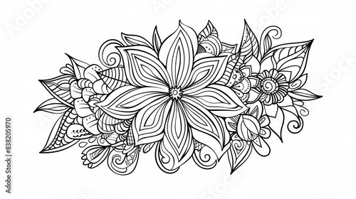 Adult colouring book page
