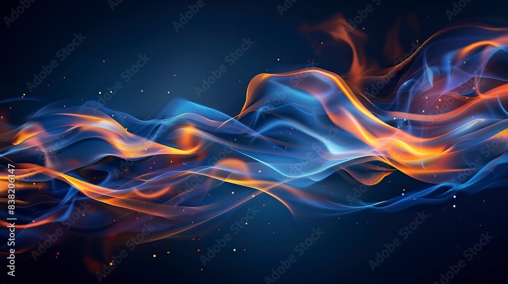 Obraz premium Beautiful stylish fire flames 