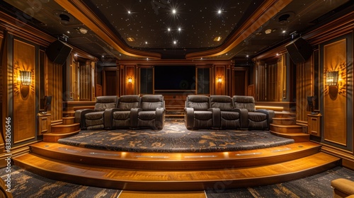 Luxurious Home Theater Experience with Immersive Audio-Visual Technology