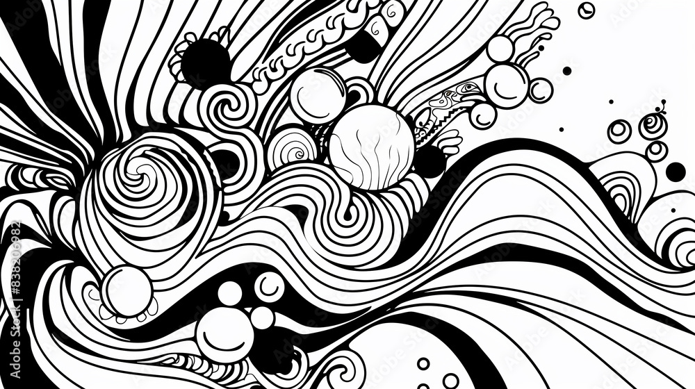 Fototapeta premium Adult colouring book page