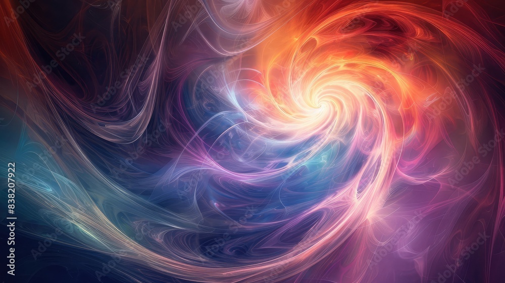Glowing abstract background featuring swirling light patterns and ethereal colors, evoking a sense of motion and energy Glowing abstract background featuring swirling light patterns and ethereal colors, evoking a sense of motion and energy