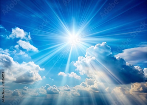 Sunbeam shining through hazy blue sky  sunbeam  hazy  blue  sky  vertical  light  sunlight  nature  weather  bright  atmospheric  ethereal  background  abstract  beauty  tranquility