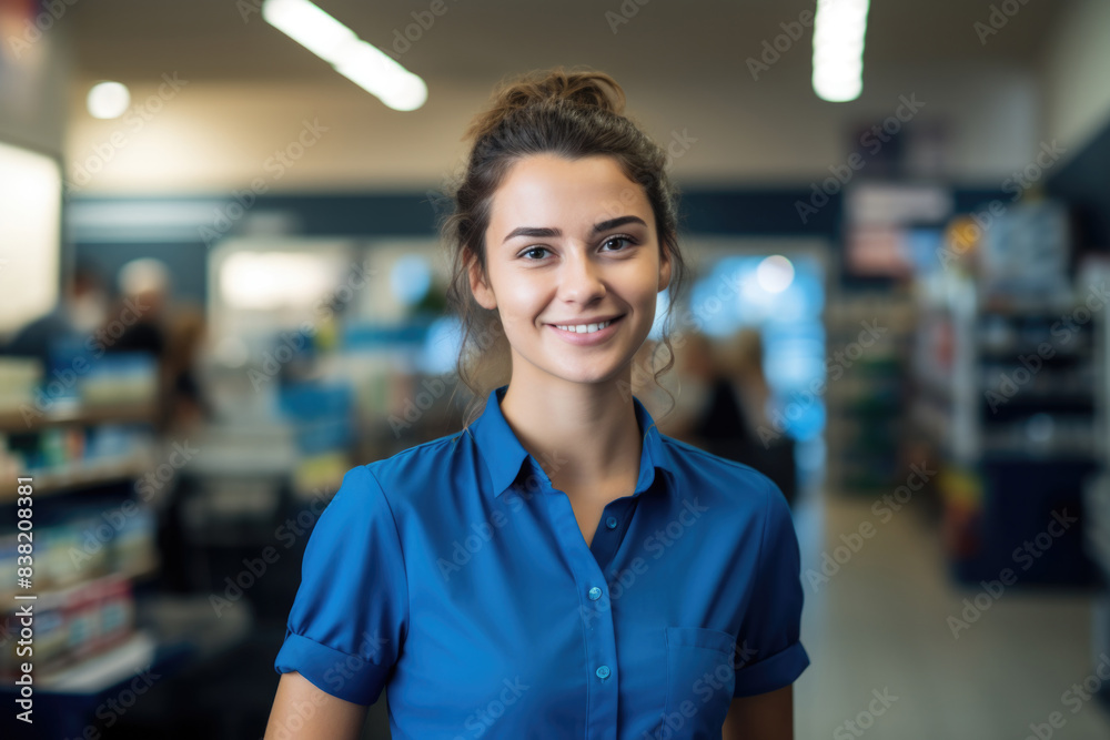 Fototapeta premium super market clerk concept