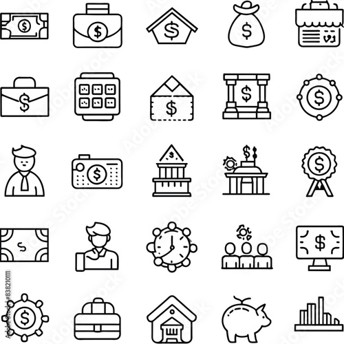 Finance Icon Set: Essentials of Wealth