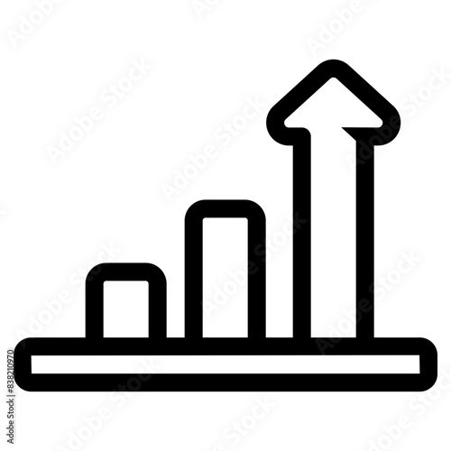 statistical growth bar chart icon