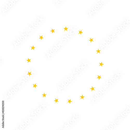 The wreath of stars of EU isolated on transparent background. Made in EU symbol png. Vector illustration design. EPS10