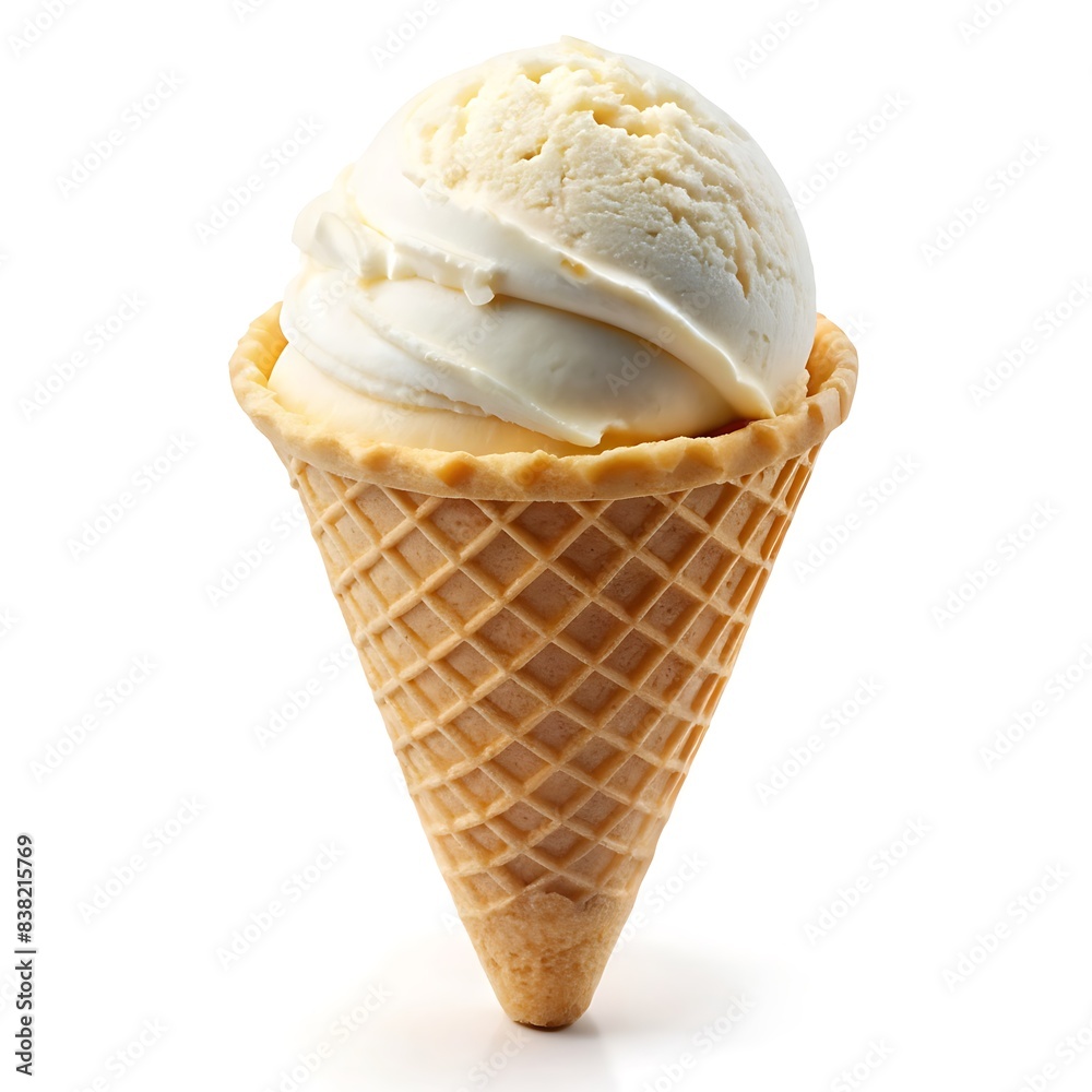 Sweet ice cream cone isolated on white background Sweet ice cream cone isolated on white background