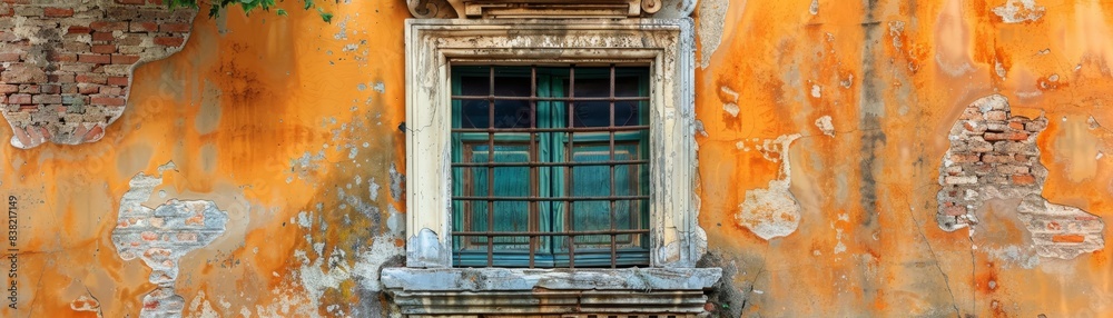 detail with old medieval architecture venetian window detail with old medieval architecture venetian window