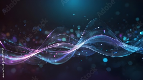 Futuristic Abstract Background with Bokeh and Tech Elements, Professional 4K Wallpaper: Innovative Technology and Vibrant Bokeh, Realistic 4K Wallpaper: Abstract Tech with Blue and Purple Bokeh, High-