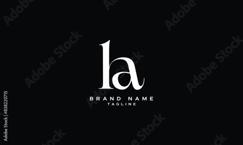HA, AH, Abstract initial monogram letter alphabet logo design