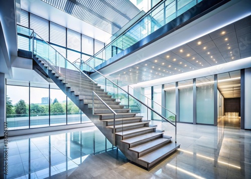 Architectural elegance captured in a stunning staircase at a modern building  architecture  staircase  elegance  design  interior  luxurious  contemporary  modern  building  structure