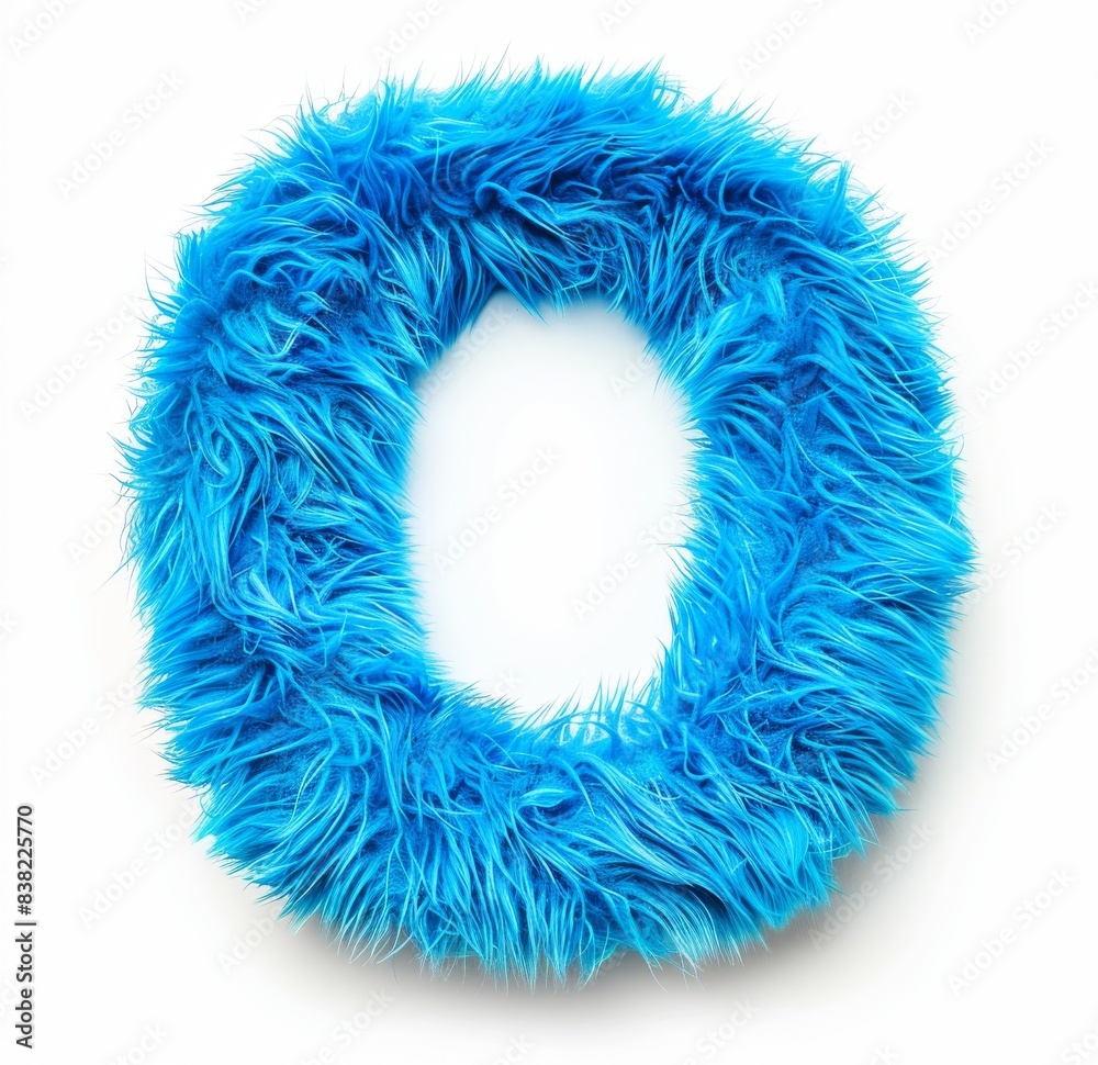 Letter O in blue 3D rendered on transparent background. Letter O in blue 3D rendered on transparent background.