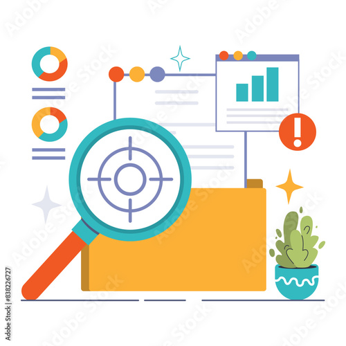 Project scope concept. Flat vector illustration