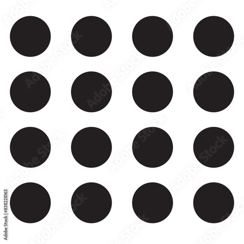 16 dots square settings or options icon, Help option account concept, trendy flat style for your design, logo, website, social media, UI, mobile app. EPS 10/AI