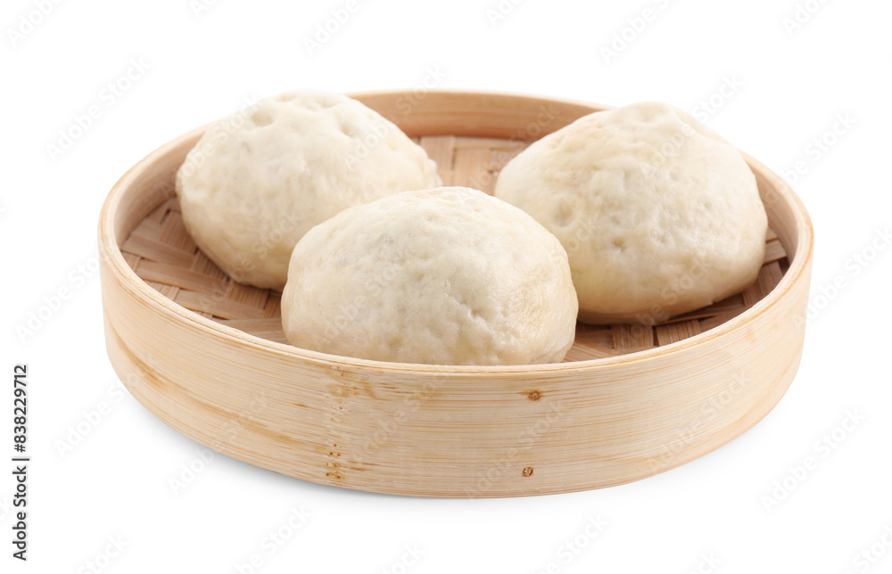 Delicious chinese steamed buns isolated on white Delicious chinese steamed buns isolated on white