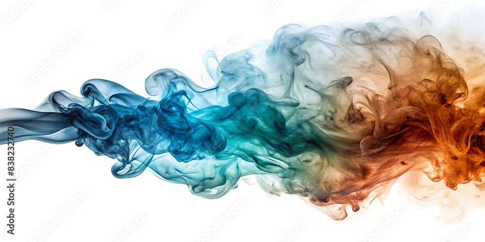 Fototapeta premium colorful smoke isolated on white