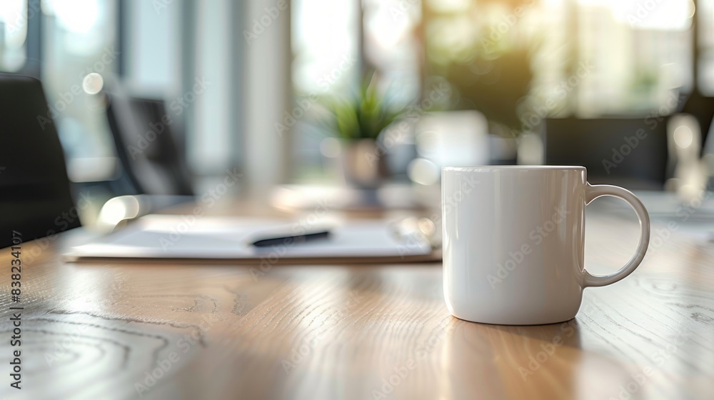 cup of coffee on table, template mockup for branding, copy space background cup of coffee on table, template mockup for branding, copy space background