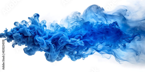 blue smoke isolated on white