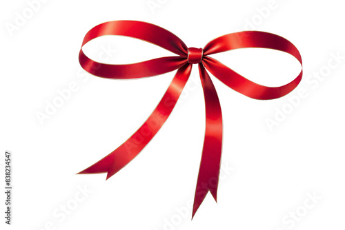 red ribbon bows on a transparent background