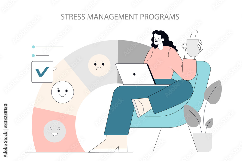 Mental Health Awareness. Flat Vector Illustration Mental Health Awareness. Flat Vector Illustration