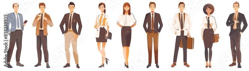 business people flat character