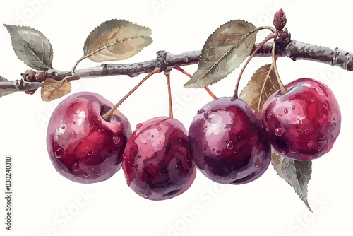 Delicious bunch red seedless crimson grape isolated on white.