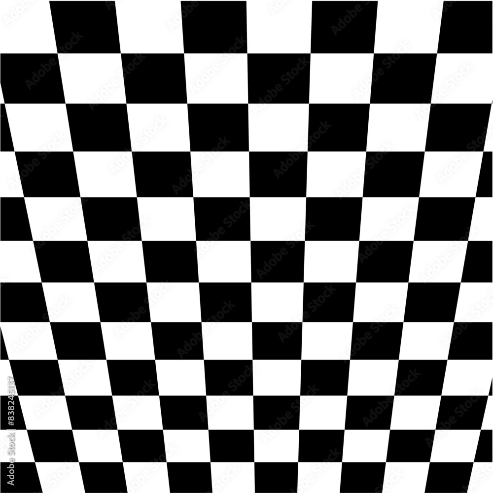 Wavy optical illusion checker pattern background, trippy checkerboard Wavy optical illusion checker pattern background, trippy checkerboard
