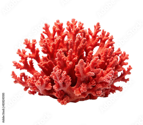Vibrant red coral growing underwater