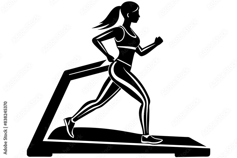 while jogging silhouette vector illustration while jogging silhouette vector illustration