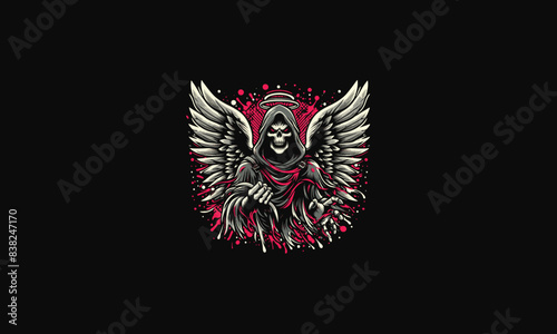 angel of death angry vector illustration artwork design