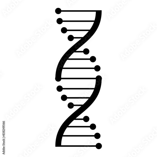 Dna icon on white background