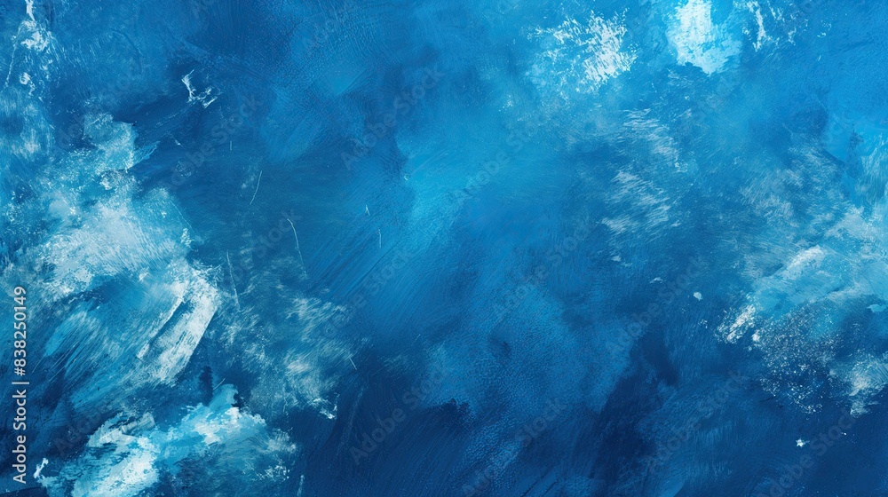 Obraz premium Abstract grunge blue and white textured painting background