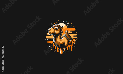 cartoon camel vector illustration flat design