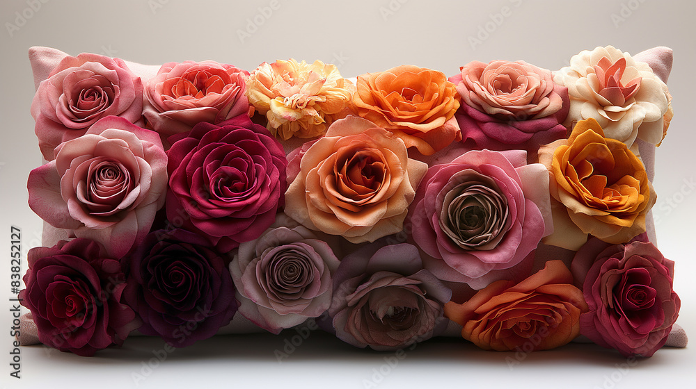 A pillow made of rose A pillow made of rose