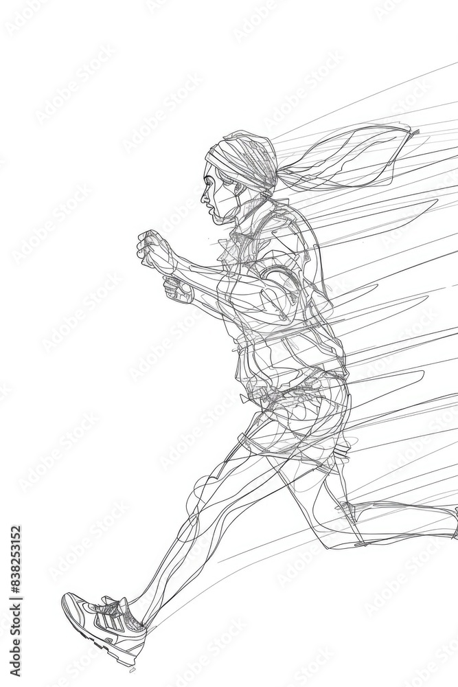 A person jogging in wet weather conditions A person jogging in wet weather conditions
