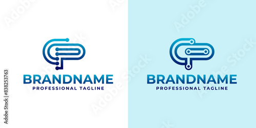 Letters CP Technology Logo, Great for Tech Hardware and Electronics Brands